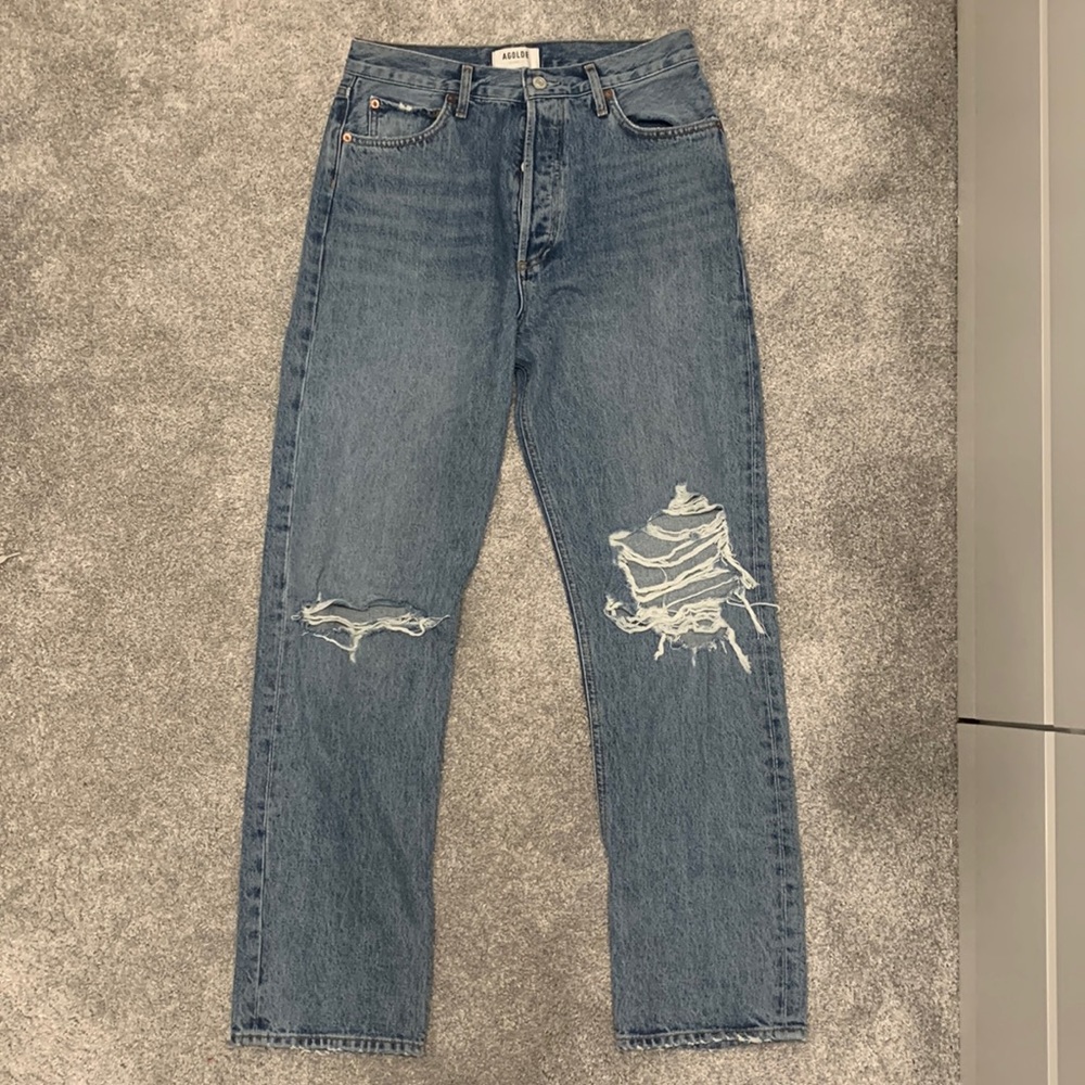 Agolde, distressed 90’s pinch waist. Size 28. Colour: Backdrop. - Picture 7 of 11